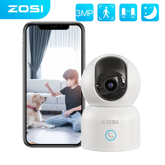 Indoor Pan/Tilt Smart Security Camera C518 2K 360 Degree Baby Pet Monitor 2.4G/5G Dual-Band Wifi Home Cam with Phone APP