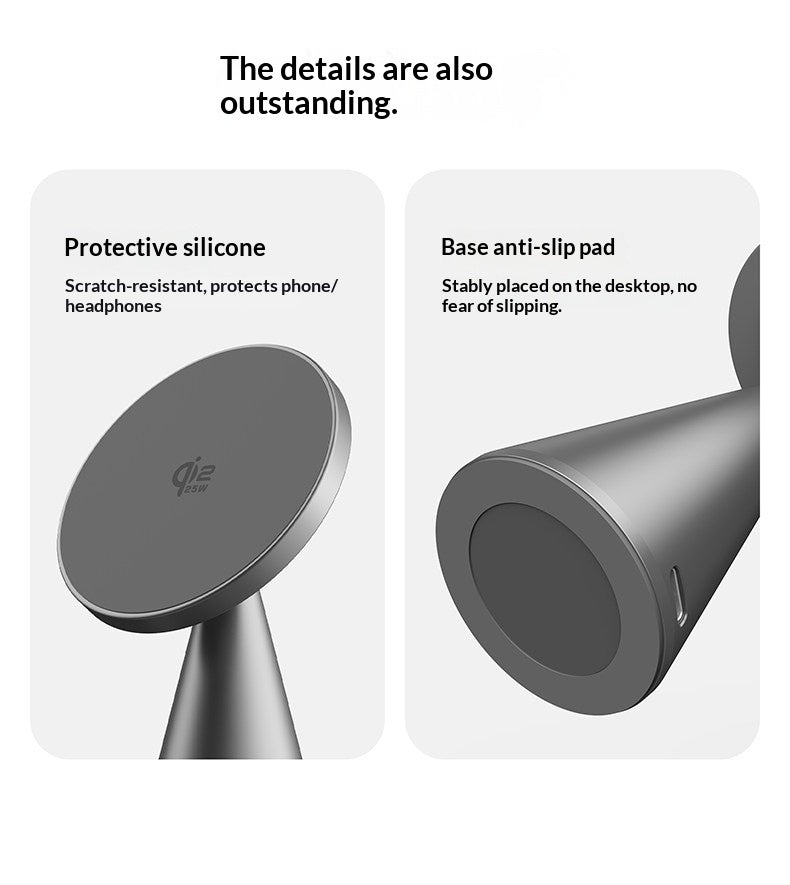 Wireless Charging Magnetic Holder Aluminum Alloy Fast Charging