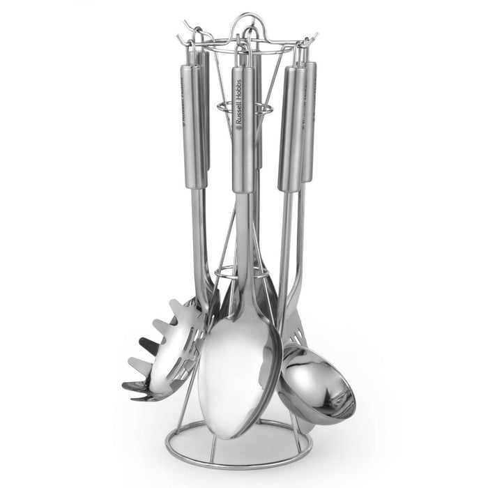 Russell Hobbs 10 Piece Kitchen Utensils & Tool Set with Stand Stainless Steel