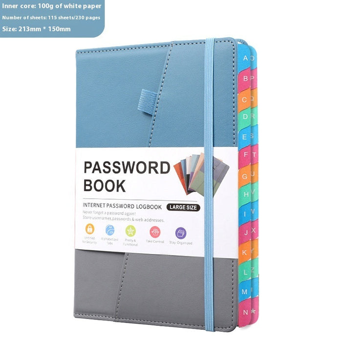 A5 With Letter Label Password Save Notebook
