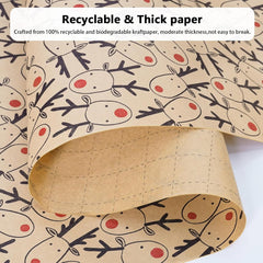 3 X 5M Christmas Wrapping Paper, 60Cm Wide X 5M Length Recyclable