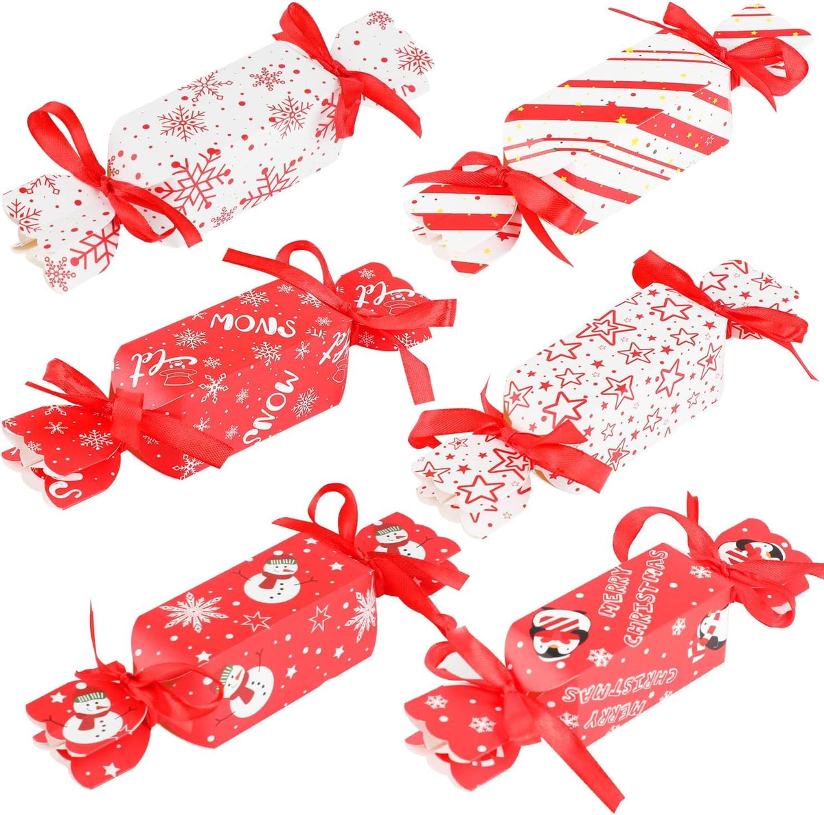 48 Pieces Small Christmas Boxes - DIY Sweets Cookies Boxes for Xmas Party Favor