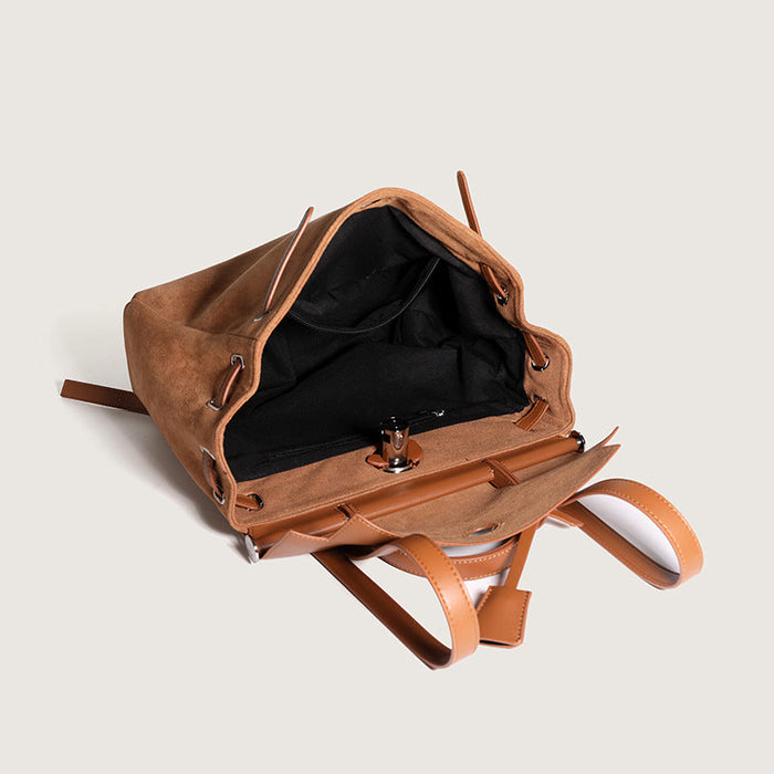 Autumn New Women's Bag Retro Canvas And Leather