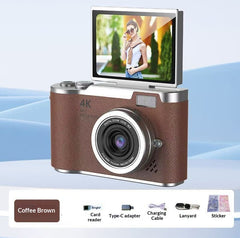 4K Digital Camera With High Pixel Count And HD Quality Perfect For Selfies And Easy Photo Uploads To Your Phone