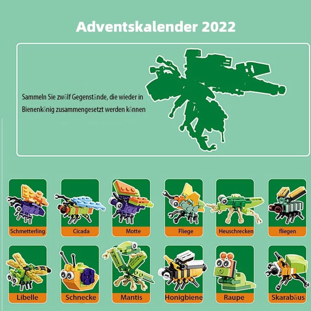 2026 Christmas Advent Calendar 24 Days Countdown Building Blocks Toy Kids Gift