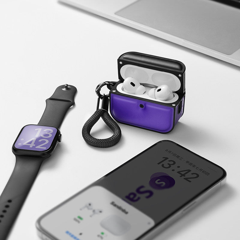 Simple Color-Block Earphone Case