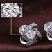 Sale Clearance Earrings Women’S 925 Sterling Silver Stud Cubic Zirconia Ear Studs One Pair Cubic Zirconia Earrings Gifts for Mother'S Day Gift Box Iglondon UK