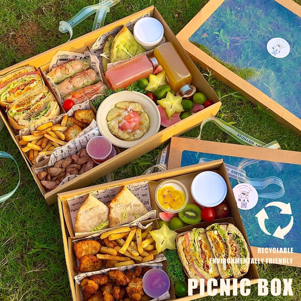 Cookie Boxes with Window 35 × 30 × 8 Cm, 10 Pack Corrugated Bakery Boxes