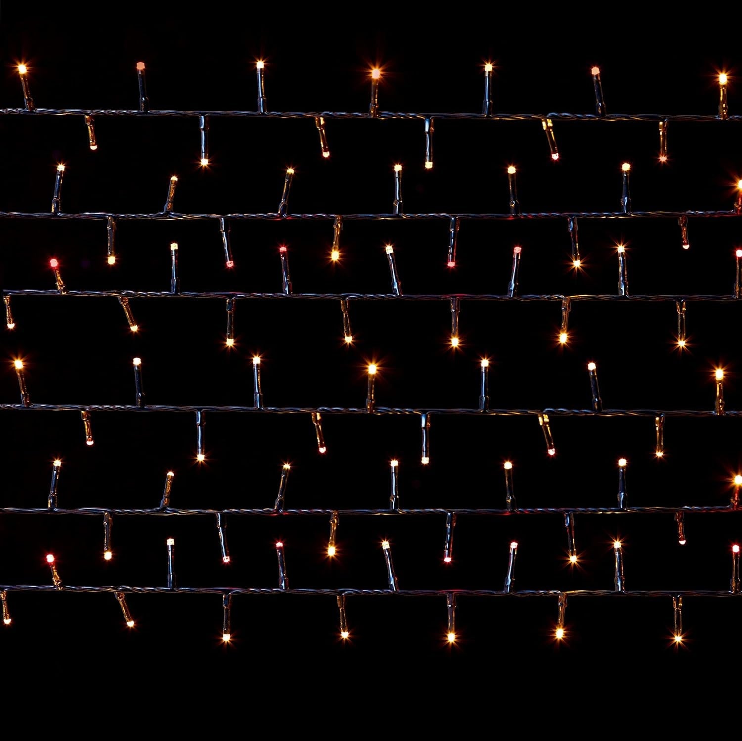 1000 LED 25M  Treebrights Christmas Tree Lights Timer Red & Vintage Gold