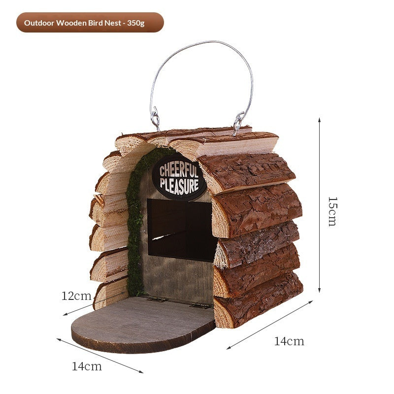 Outdoor Wooden Birdhouse Courtyard Decoration Bird Feeder