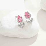 Atmosphere Retro Simple Sweet Tulip Flower Stud Earrings