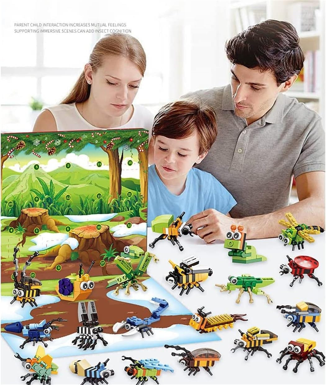 2026 Christmas Advent Calendar 24 Days Countdown Building Blocks Toy Kids Gift