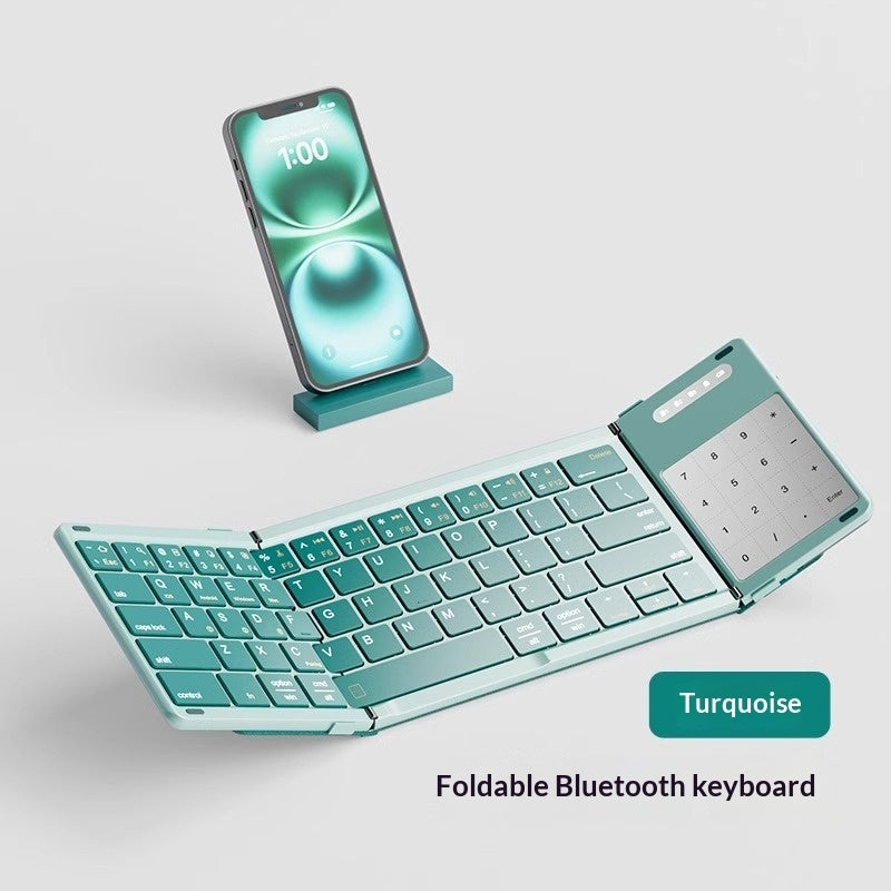 Tri-fold Keyboard, Wireless Bluetooth Foldable Mini Keyboard, Suitable For Desktop PC Sets