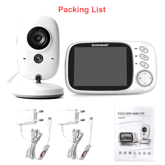 VB603 Video Baby Monitor 2.4G Wireless with 3.2 Inches LCD 2 Way Audio Talk Night Vision Surveillance Security Camera Babysitter
