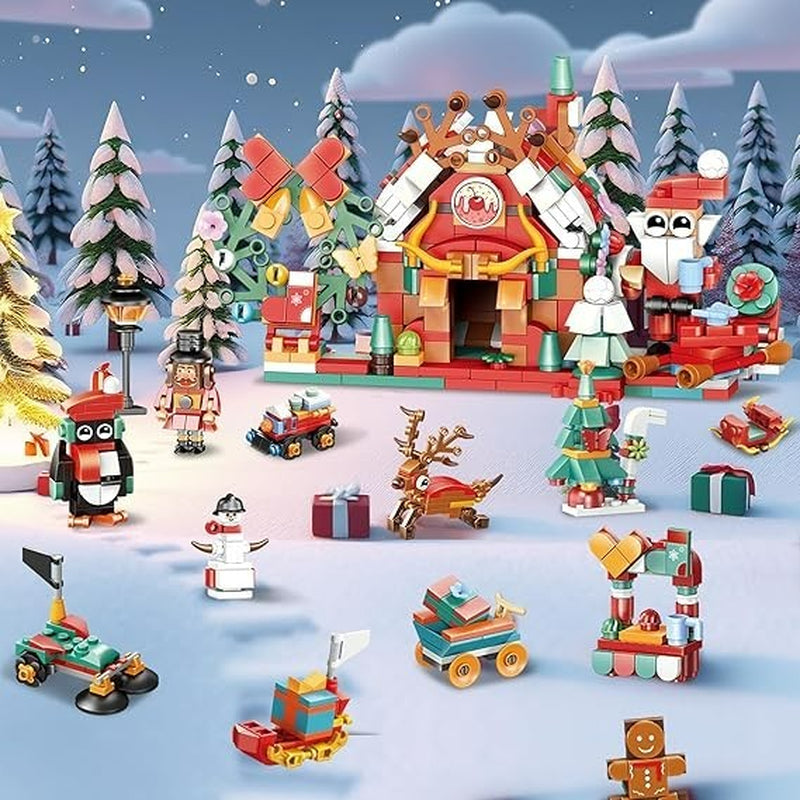 XMAS Advent Calendar Building Blocks Toy Mini Builds