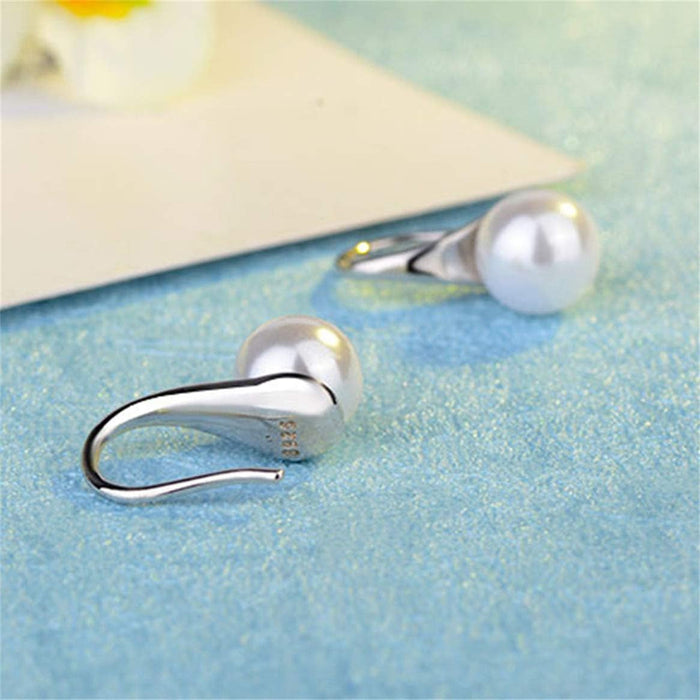 Pearl Earrings for Women,925 Sterling Silver Hook Earrings