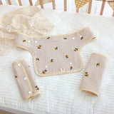 Anti-bite Towel Two Dogs Sucking Belt Baby Waist Stool Chest Pure Cotton Yarn Saliva Towel