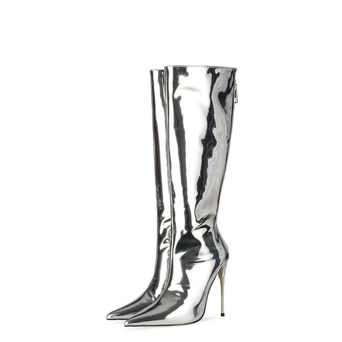 Classics Women High Heel Boots Patent Leather