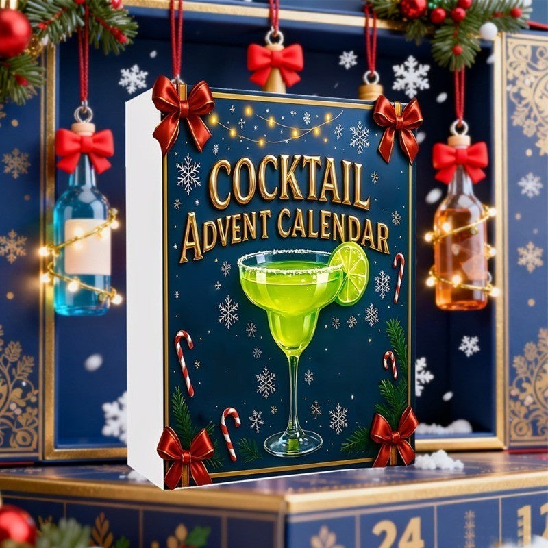 2026 Cocktail Advent Calendar, 24 Days Christmas Countdown Calendar with 24 Mini