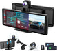 Portable Car Stereo,For Wireless Apple Carplay & Android Auto,10.26 Inch 1080P HD Touch Screen Radio with BT 5.0, Mirror Link Support Truck RV Dash Mount (10.26 Inch+Dual - Camera)