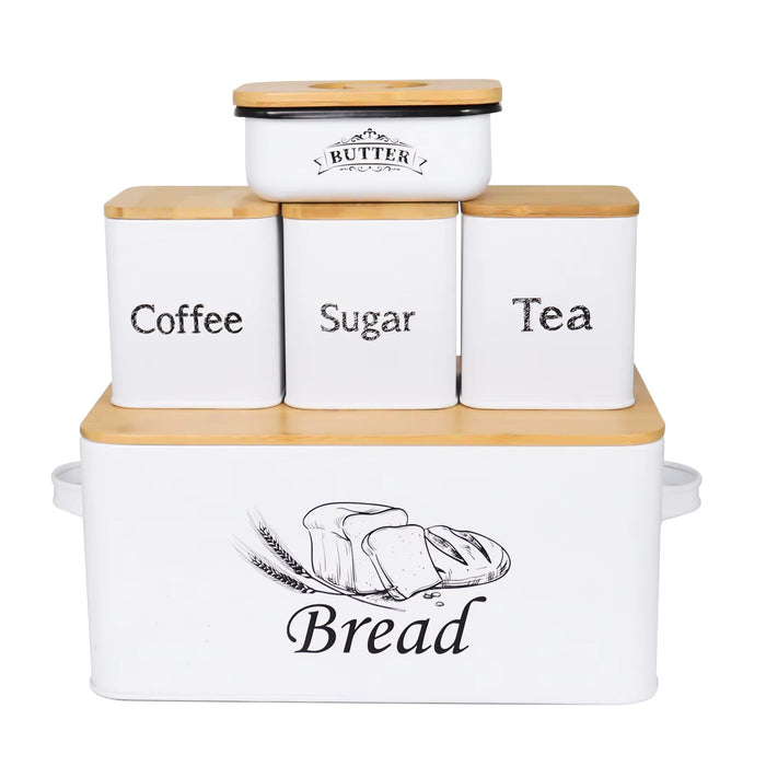 Side Held Bread Box&Storage Jar&Butter Box, Household Kitchen Storage Container, Food Container, Household Kitchen Organizer