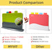 Cutting Boards with Holder 4Pcs Sets for Kitchen anti Bacterium Plastic Chopping Block Plastic Dishwasher Safe Chrismas