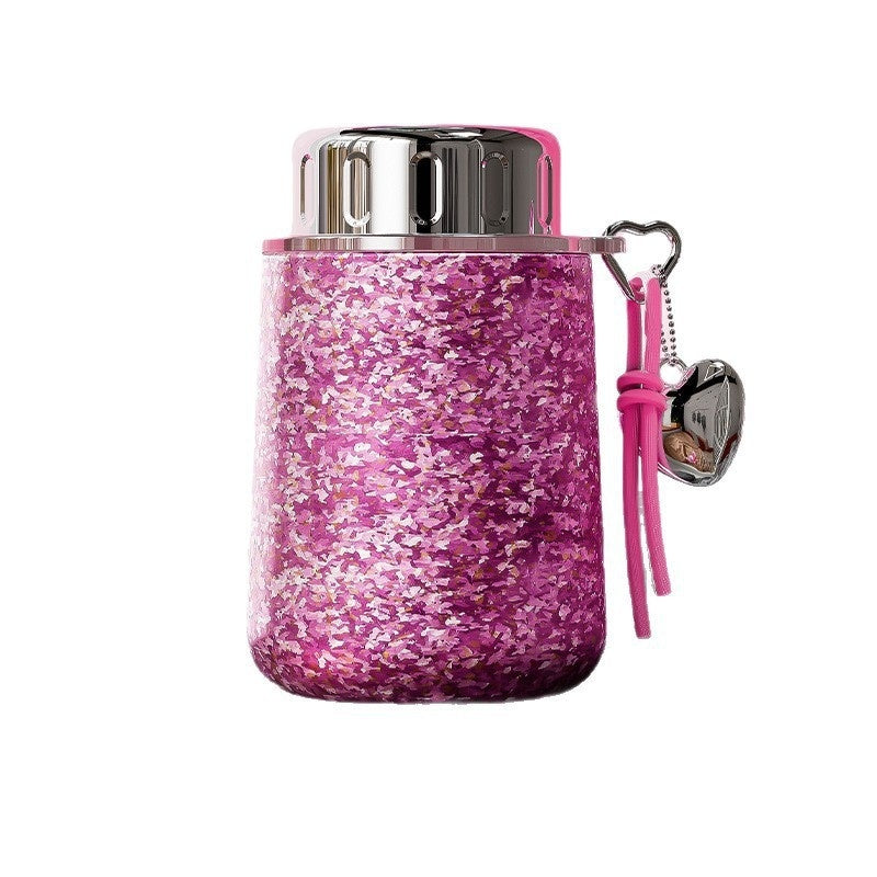 Portable Hammered-Texture 99 Pure Titanium Insulated Water Bottle