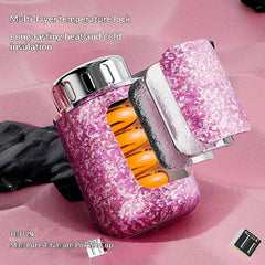 Portable Hammered-Texture 99 Pure Titanium Insulated Water Bottle
