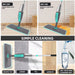 Magic Floor Cleaning Sweeper Brooms with Microfiber Pads 360° Rotation Flat Spray Floor Mop Broom for Cleaning Home Spin Mop