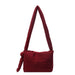 Solid Color Shoulder Messenger Bags down Cotton Padded Large Capacity Shopping Bag Lightweight Quilted Totes for Women Girls