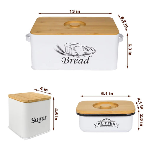 Side Held Bread Box&Storage Jar&Butter Box, Household Kitchen Storage Container, Food Container, Household Kitchen Organizer