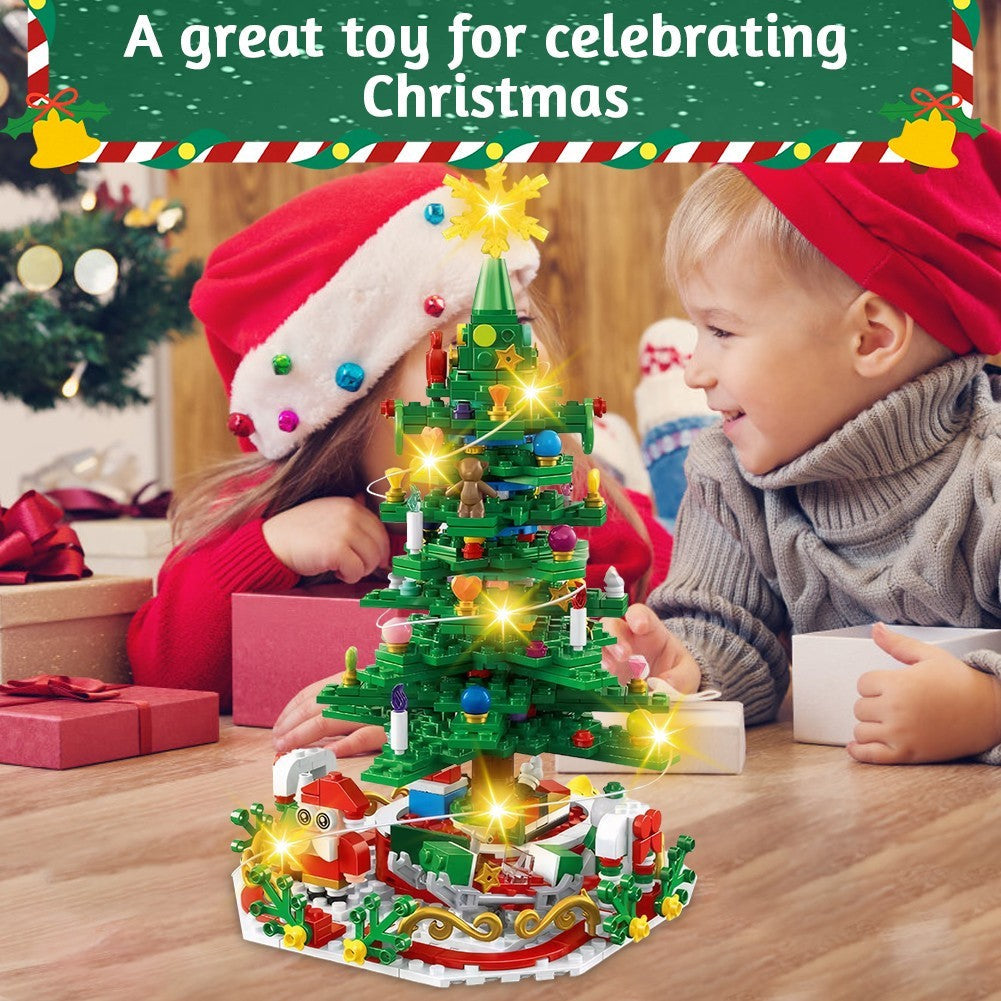 24 Day Kids Toy Christmas Advent Calendar Play Building Blocks with LED Gift Box