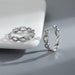 Sterling Silver Hoop Earrings for Women Lightweight Silver Hoops Earrings for Women Twisted Hoop Earrings with Cubic Zirconia Hypoallergenic Small Silver Hoop Earrings