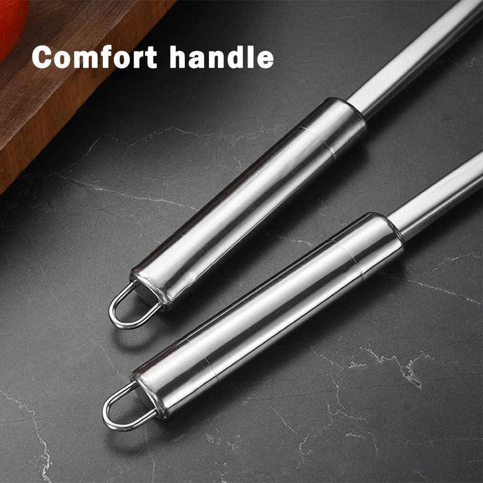 5Pcs Stainless Steel Kitchen Utensils Set Heat Resistant Cooking Utensil, Easy to Clean Non Stick Cooking Set, Includes Ladle,Slotted Turner,Skimmer,Slotted Spoon, Solid Spoon