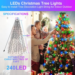 Christmas Tree Lights 2M X 12 Strands, LED Fairy Lights Multicolor