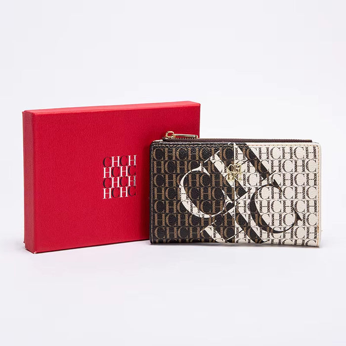 '-Women'S Cartoon Printing Long Wallet Retro Classic Wallet PVC Material Fashion Simple Large Capacity Bags