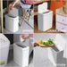 15L Smart Bathroom Trash Can White Non-Contact Narrow Smart Sensor Trash Can Smart Home Automatic Bagging Electronic Trash Can