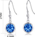 Dark Blue Crystal Drop Earrings Created with Zircondia® Crystals