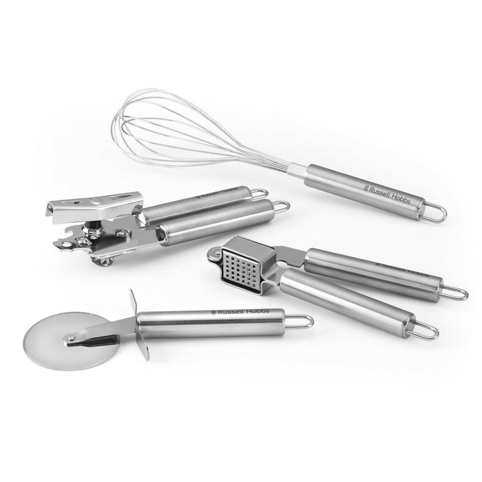 Russell Hobbs 10 Piece Kitchen Utensils & Tool Set with Stand Stainless Steel