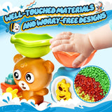 Baby Bath Toys, Bear Bathtub Toy for Toddlers 1-3, Kids Water Toys for Waterfall Shower Toys Game, Bath Time Baby Toy for 1 2 3+ Year Old Boy Girl Toddler Gift Toys Set
