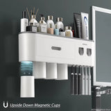 '-Magnetic Adsorption Inverted Toothbrush Holder Wall -Automatic Toothpaste Squeezer Storage Rack Bathroom Accessories