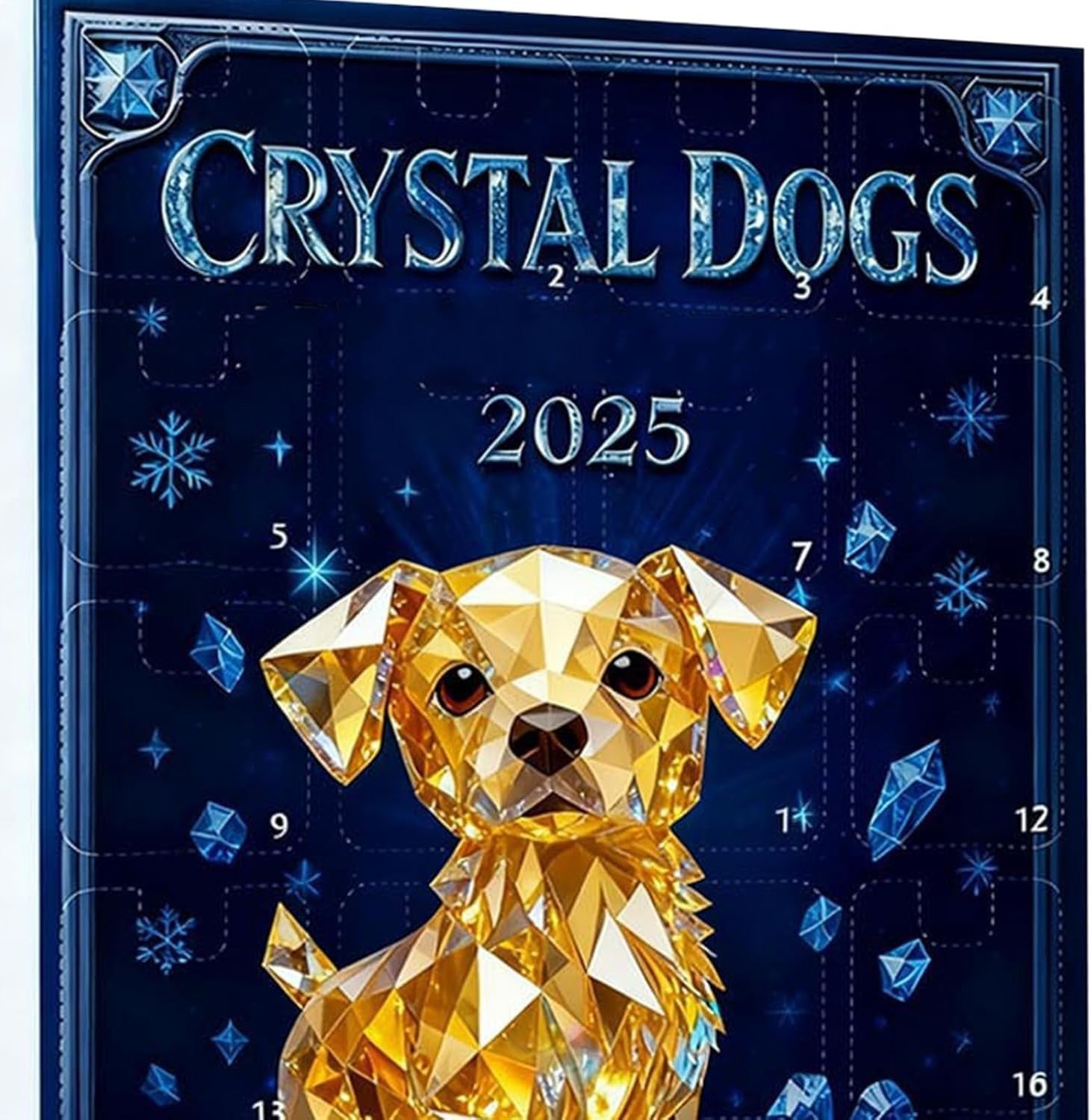 Crystal Dog Advent - Christmas Calendar 2025, 2D Acrylic Decor, 24 Days Dog, Lov