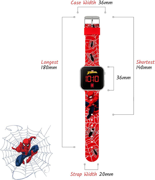 Spiderman Boy'S Digital Quartz Watch with Silicone Strap SPD4719ARG