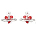 Saturn Planet Stud Earrings for Women Girl Heart Earrings