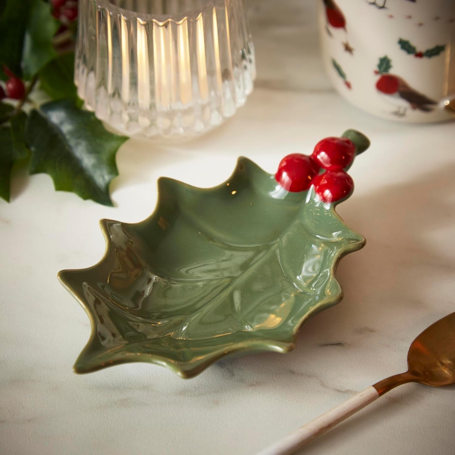 Christmas Robins Retreat Tea Bag Tidy