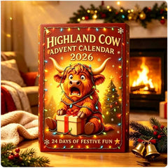 Highland Cow Christmas Advent Calendar 2026 Countdown 3D PVC Figures Gift Decor