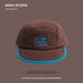 Fashion Dopamine Contrasting Color Flat-Brimmed Baseball Caps for Men and Women Winter Retro Fleece Warm Versatile Hip-Hop Hat