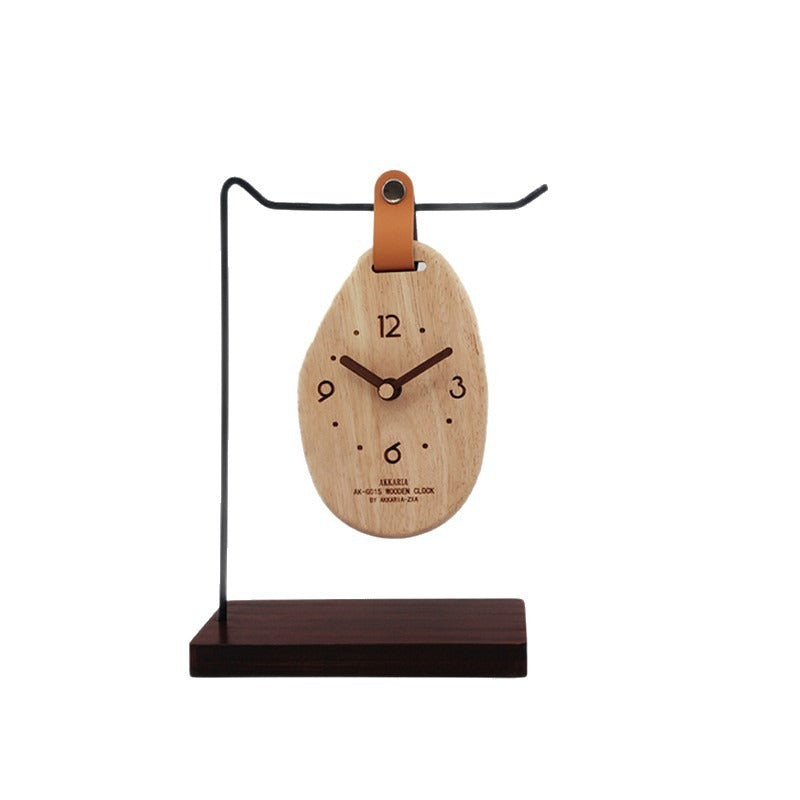 Rustic-style Desktop Table Clock Decoration For The Bedroom