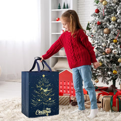 Large Christmas Gifts Bags 4Pcs,41 * 30 * 18 Christmas Presents Bags,Gold Tree Xmas Bags for Presents