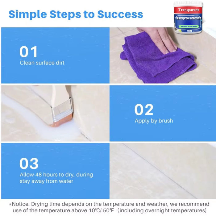Invisible Waterproof Agent Transparent Sealing Coating Leak-Free Glue Adhesive Super Sealant Toilet Repair 30/300/600/1000G